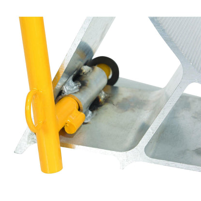 Aluminum Ergo-Handle Wheel Chock with Handle and Flag