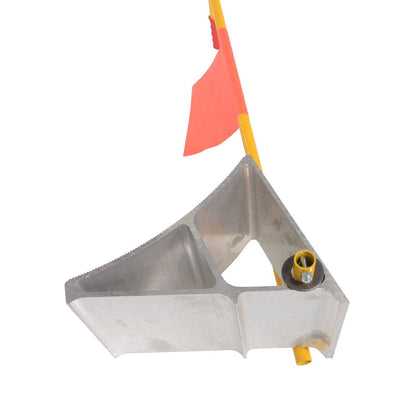 Aluminum Ergo-Handle Wheel Chock with Handle and Flag