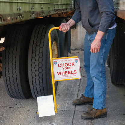 Aluminum Wheel Chocks – With Signs