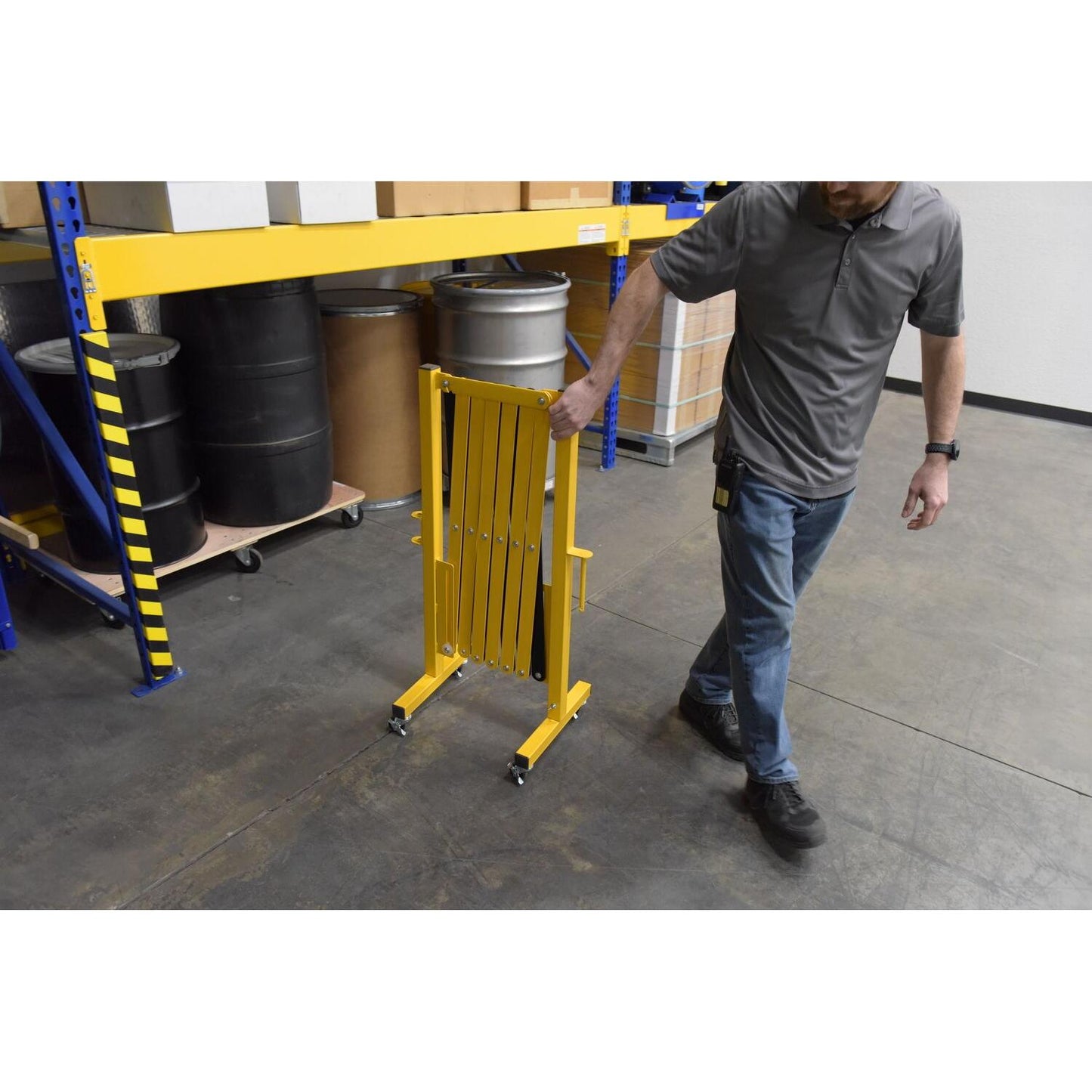 Steel Expand-A-Gate with Casters 144 In. Length