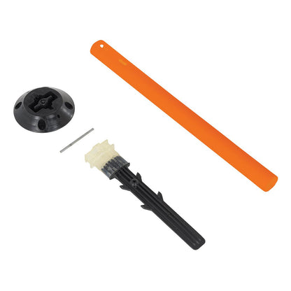 Tubular Sign Post with Base – Flexible Permanent Posts for Safety and Durability