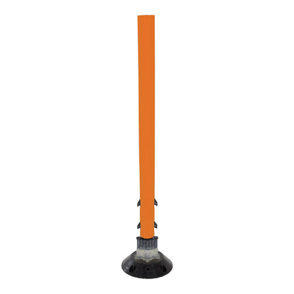 Tubular Sign Post with Base – Flexible Permanent Posts for Safety and Durability