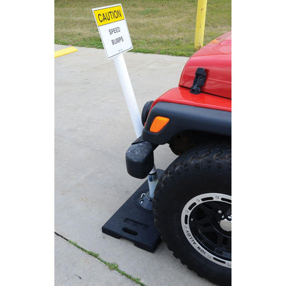 Recycled Rubber Large Base with Handles – 14" x 30" x 2" – Black