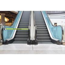 Gold Glass/Surface Mount Retractable Belt Safety Barrier