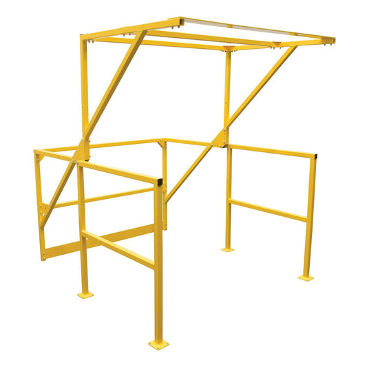 Steel Powder-Coated Mezzanine Safety Gate – Safety Yellow
