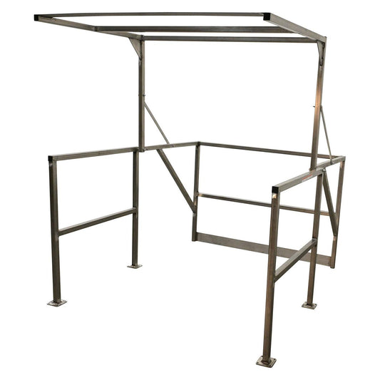 Stainless Steel Mezzanine Safety Gate – Silver Finish