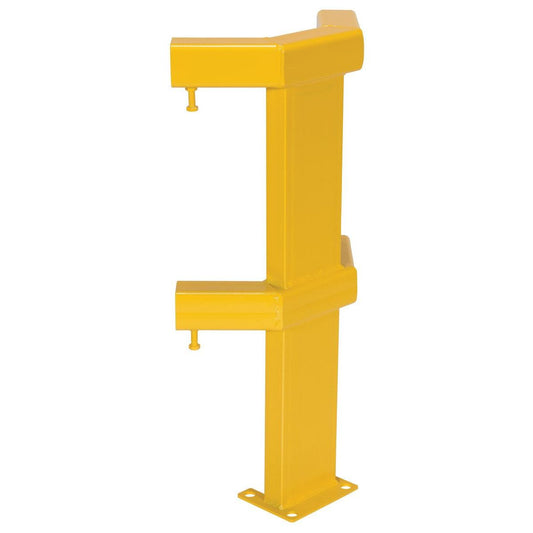 Steel Modular Guard System Corner Post - 2 Rail 7-5/8 In. x 6 In. x 36 In.