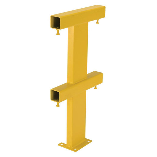 Steel Modular Guard System Straight Post - 2 Rail 7-5/8 In. x 18 In. x 36 In.