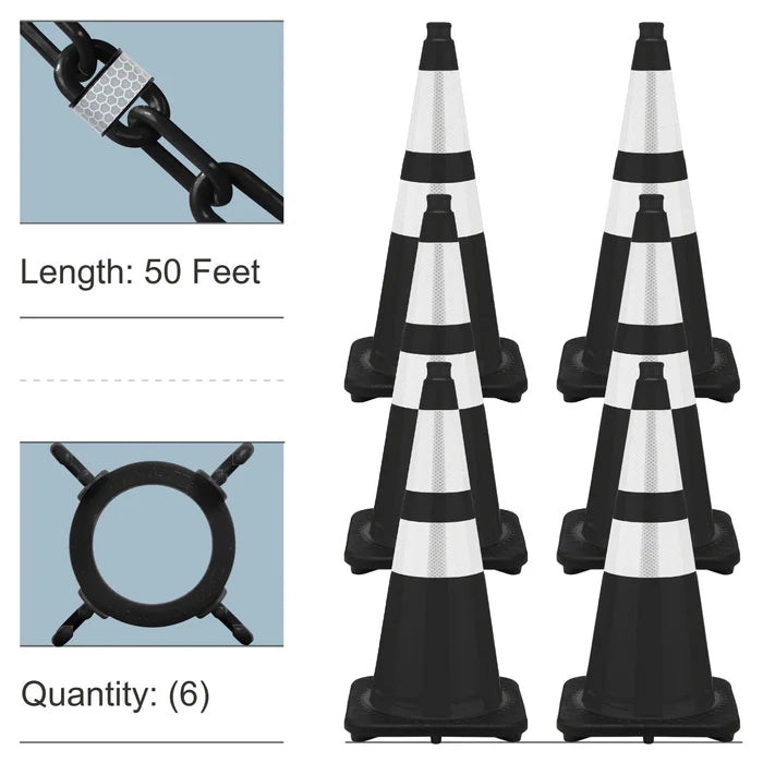 Reflective Traffic Cones & Chain Kit