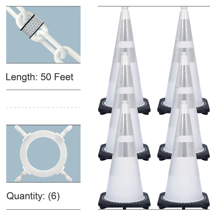 Reflective Traffic Cones & Chain Kit