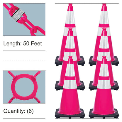 Reflective Traffic Cones & Chain Kit