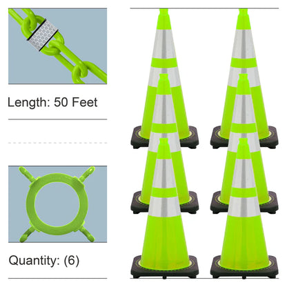 Reflective Traffic Cones & Chain Kit