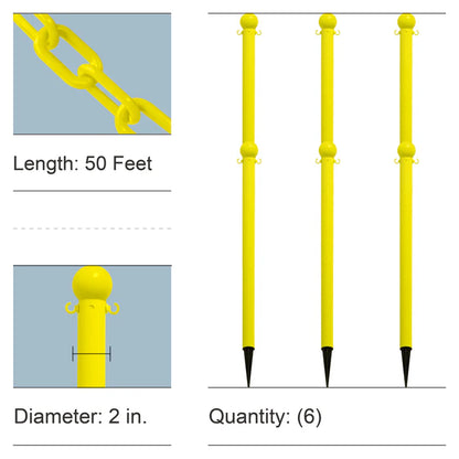 Ground Pole Kits with Plastic Chain