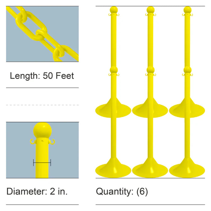 Stanchion Kits with Plastic Chain