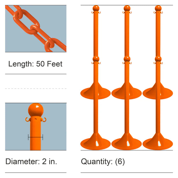 Stanchion Kits with Plastic Chain