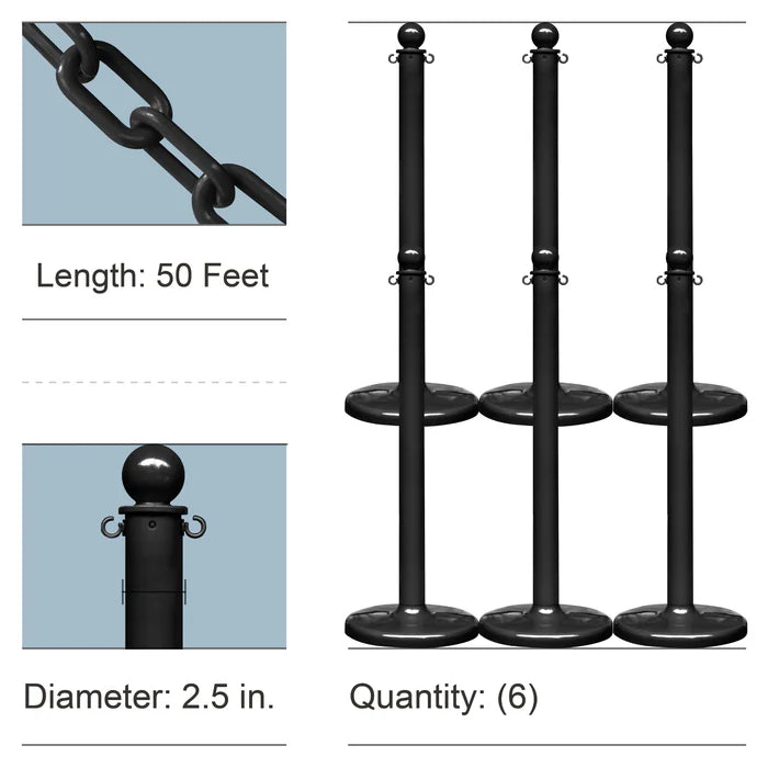 Stanchion Kits with Plastic Chain