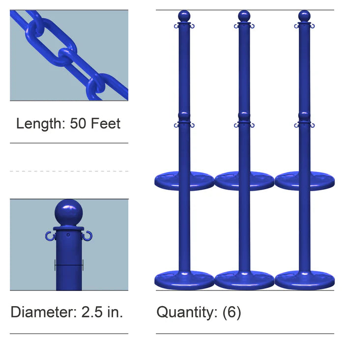 Stanchion Kits with Plastic Chain