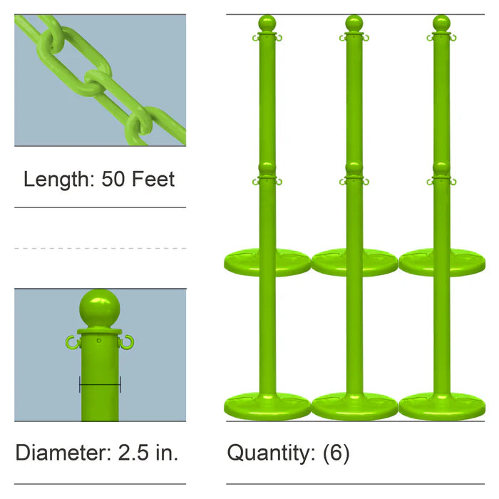 Stanchion Kits with Plastic Chain