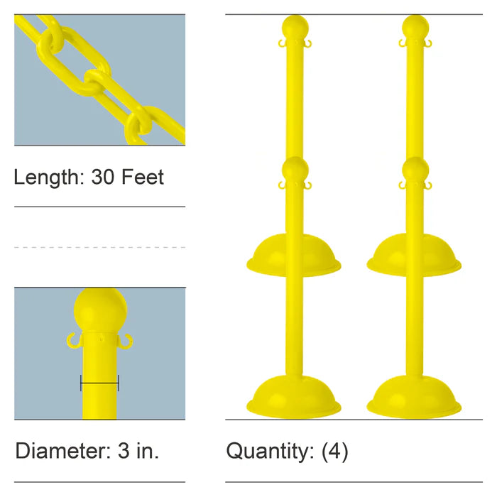 Stanchion Kits with Plastic Chain