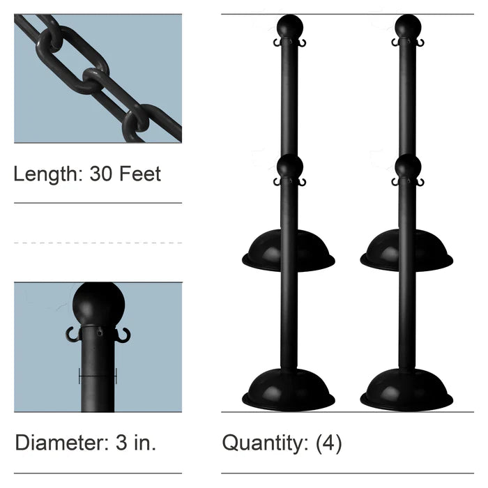 Stanchion Kits with Plastic Chain