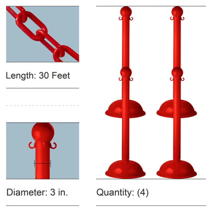 Stanchion Kits with Plastic Chain