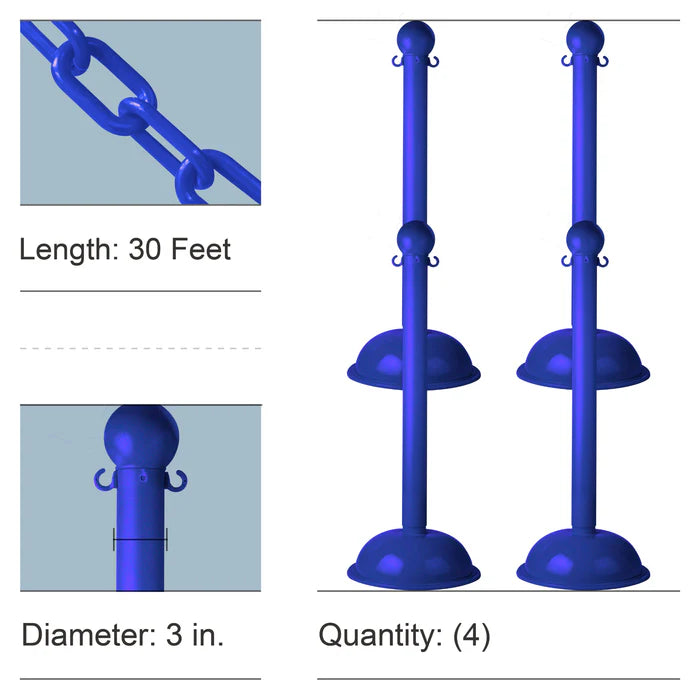 Stanchion Kits with Plastic Chain