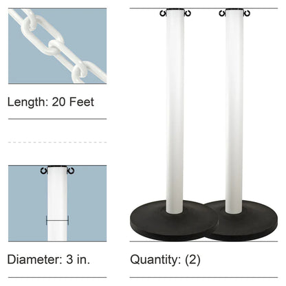 Industrial Stanchion Kits with Plastic Chain