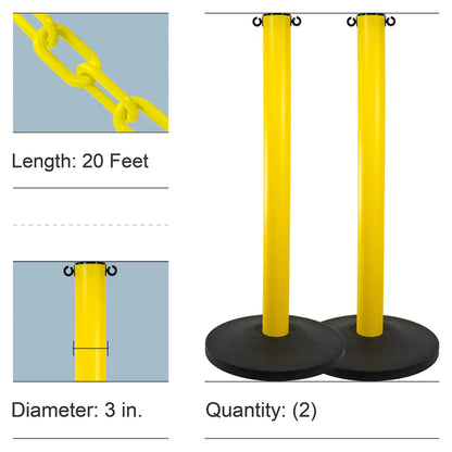 Industrial Stanchion Kits with Plastic Chain