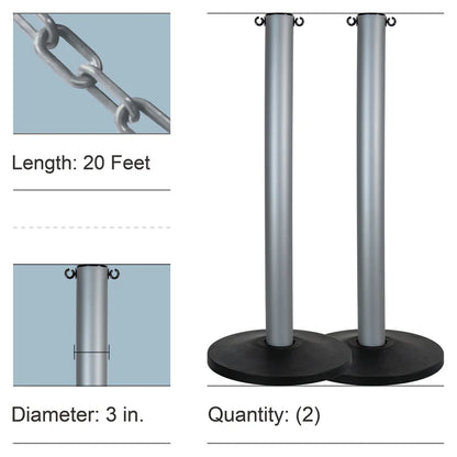 Industrial Stanchion Kits with Plastic Chain