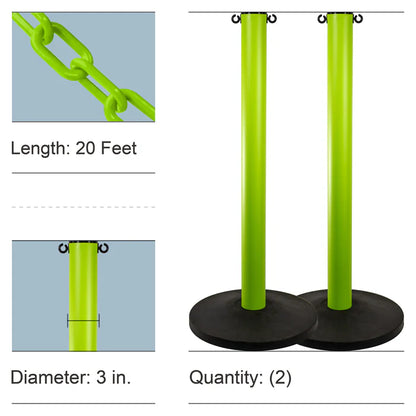 Industrial Stanchion Kits with Plastic Chain