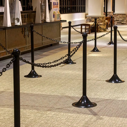 Stowable Stanchion Kits with Plastic Chain
