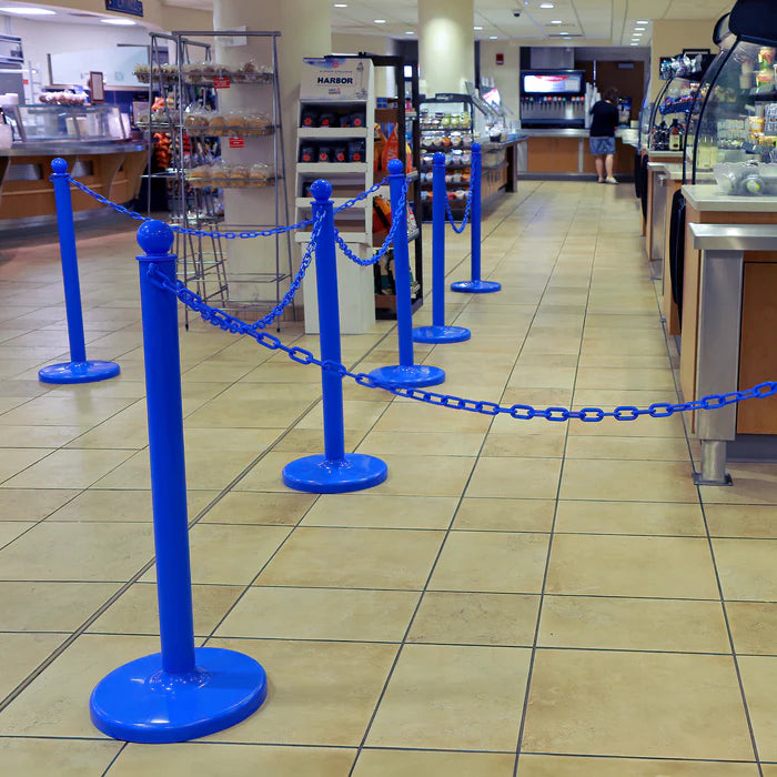 Stowable Stanchion Kits with Plastic Chain