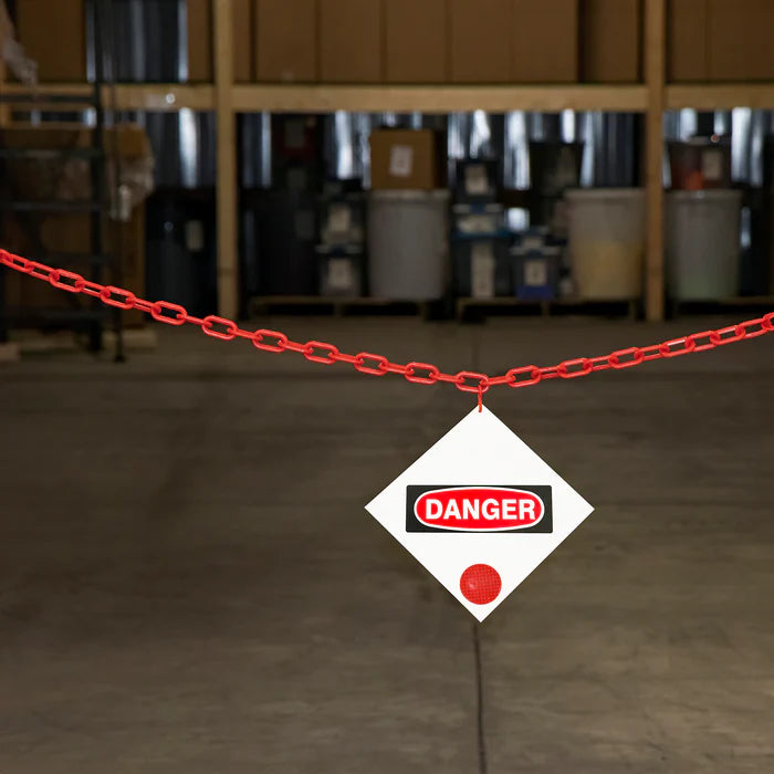 Danger Sign Kit - Red Plastic Safety Chain
