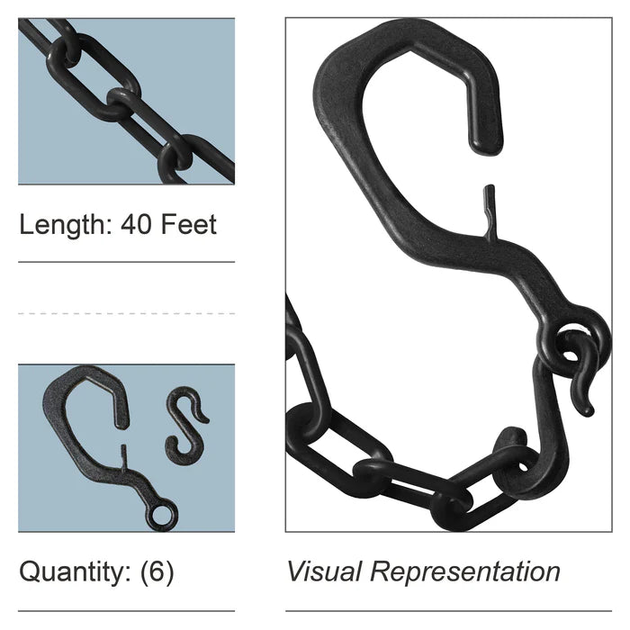 Delineator Hook Kit with Plastic Chain