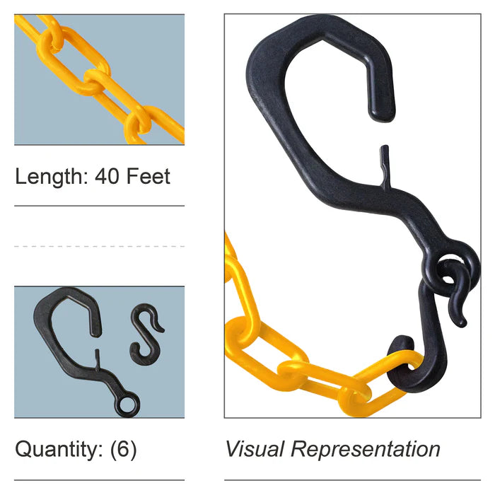 Delineator Hook Kit with Plastic Chain