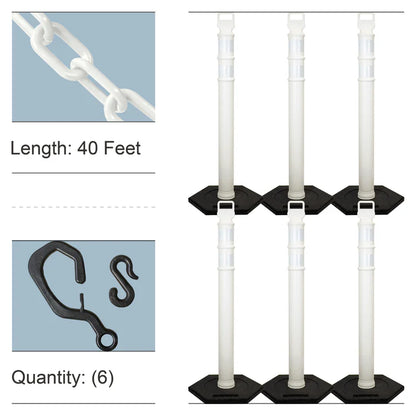 Traffic Delineator Posts Kits with Plastic Chain