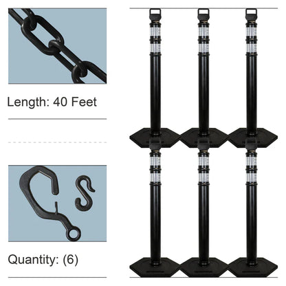 Traffic Delineator Posts Kits with Plastic Chain