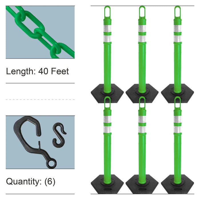 Looper Delineator Posts Kits with Plastic Chain