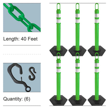 Looper Delineator Posts Kits with Plastic Chain