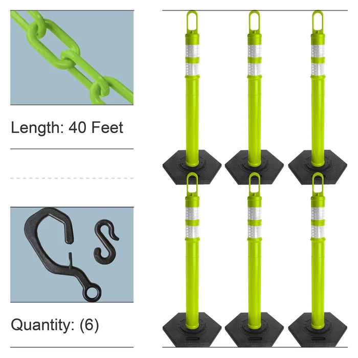 Looper Delineator Posts Kits with Plastic Chain