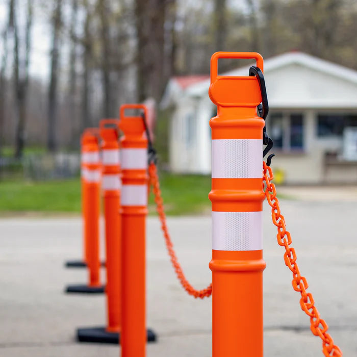 Traffic Delineator Posts Kits with Plastic Chain