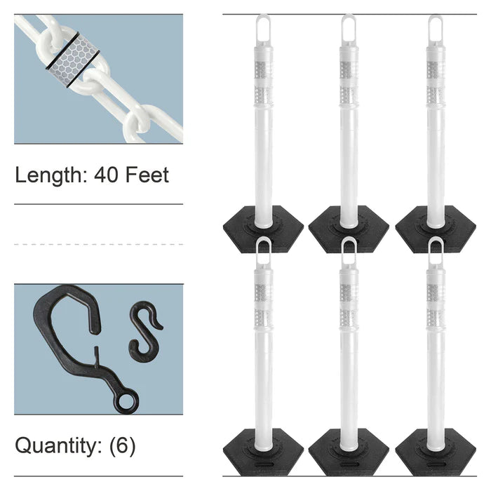Looper Delineator Posts Kits with Reflective Chain