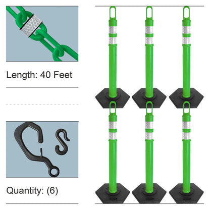 Looper Delineator Posts Kits with Reflective Chain