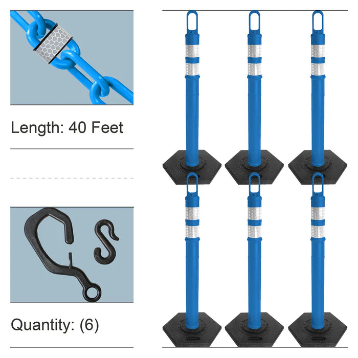 Looper Delineator Posts Kits with Reflective Chain