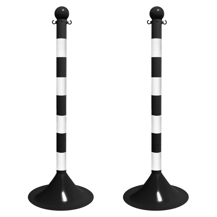 Striped Plastic Stanchions