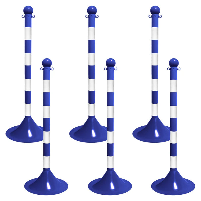 Striped Plastic Stanchions
