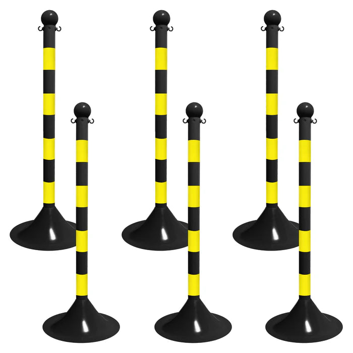 Striped Plastic Stanchions