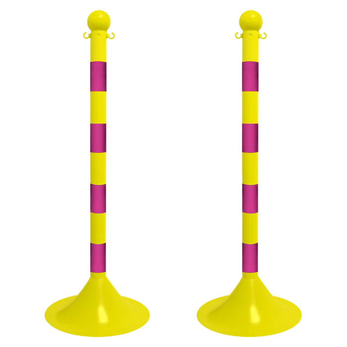 Striped Plastic Stanchions