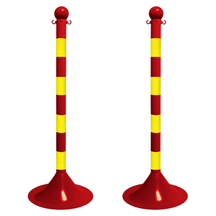 Striped Plastic Stanchions