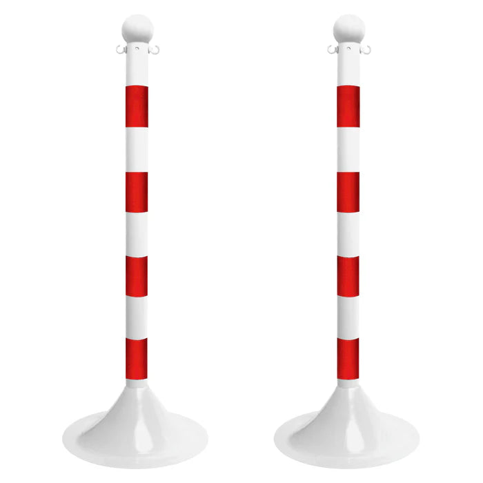 Striped Plastic Stanchions